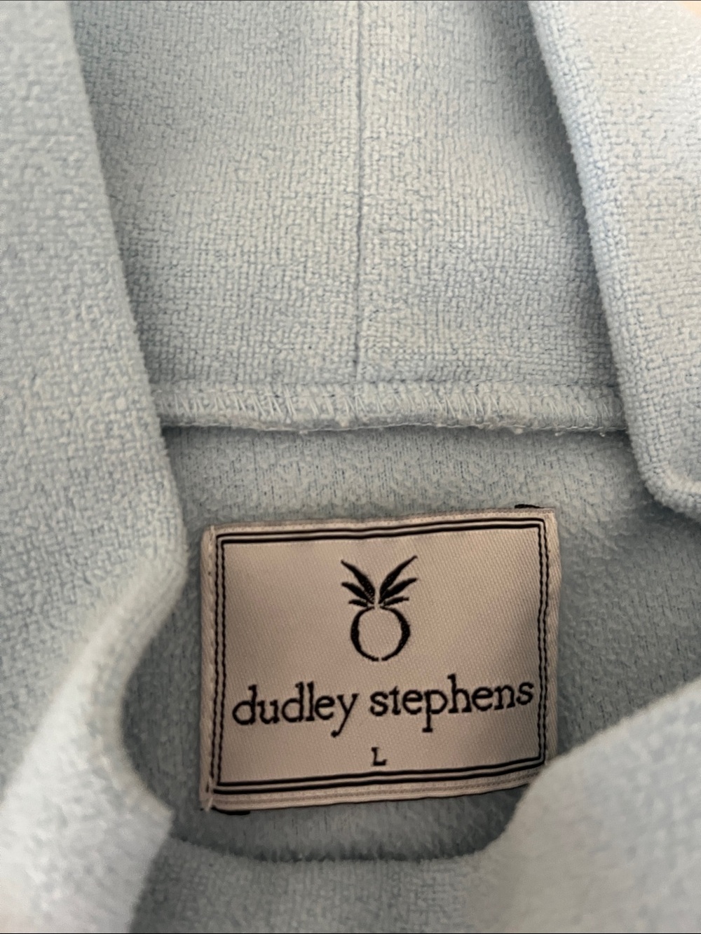Dudley Stephens Park Slope Vello Fleece Pullover in Ice Blue size Large - Picture 2 of 9